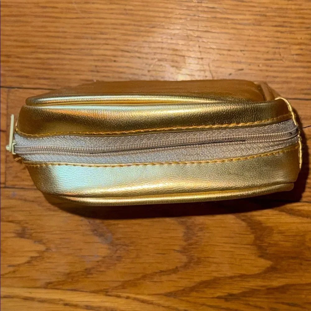 Gold Quilted Metallic Compartment Bag!